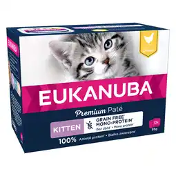 Zooplus 20 + 4 Gratis! Eukanuba Graanvrij natvoer 24 x 85 g - Kitten Kip aanbieding