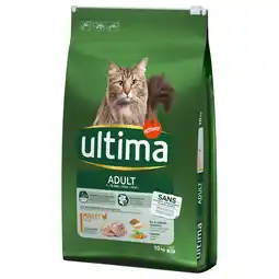 Zooplus 8 + 2 kg gratis! Ultima droog kattenvoer 10 kg - Adult Kip aanbieding