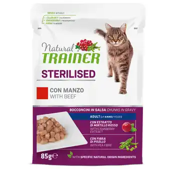 Zooplus 12x85g Rundvlees Adult Gesteriliseerd Natuurlijke Trainer natte kat aanbieding