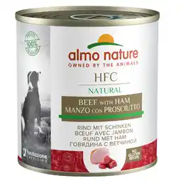 Zooplus 6x290g Rund met Ham Almo Nature Dog Honden Natvoer aanbieding