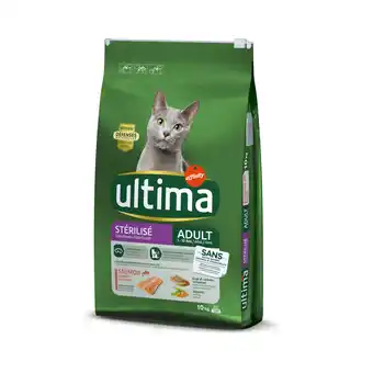 Zooplus 8 + 2 kg gratis! Ultima droog kattenvoer 10 kg - Sterilized Zalm & Gerst aanbieding