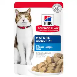 Zooplus 9 + 3 gratis! 12 x 85 g Hill's Science Plan - Mature Adult Oceaan Vis aanbieding