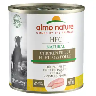 Zooplus 15% Korting! Almo Nature Dog HFC 6 x 280/290g - Kipfilet (280 g) aanbieding