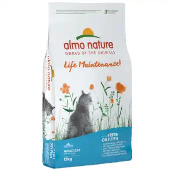 Zooplus 11 + 1kg Gratis! 12kg Vette Vis & Rijst Almo Nature Holistic Kattenvoer aanbieding