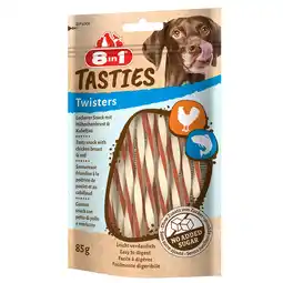 Zooplus 3 + 1 Gratis! 8in1 Tasties 4 x 85 g - KipTwisters aanbieding