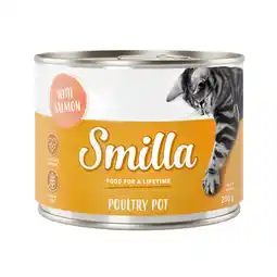 Zooplus Smilla Gevogeltepannetje Kattenvoer 6 x 200 g - Mals Gevogelte met Zalm aanbieding