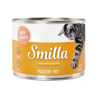 Zooplus Smilla Gevogeltepannetje Kattenvoer 6 x 200 g - Mals Gevogelte met Zalm aanbieding