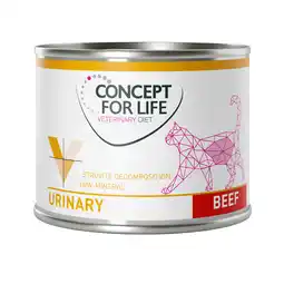 Zooplus 6x200g Concept For Life Vet Urinary Rund Katten Natvoer aanbieding