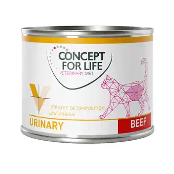 Zooplus 6x200g Concept For Life Vet Urinary Rund Katten Natvoer aanbieding