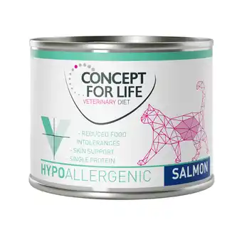 Zooplus 6x185g Concept For Life Hypoallergenic Zalm Vet Katten Natvoer aanbieding