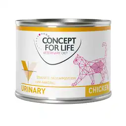 Zooplus 6x200g Concept For Life Vet Urinary Kip Katten Natvoer aanbieding