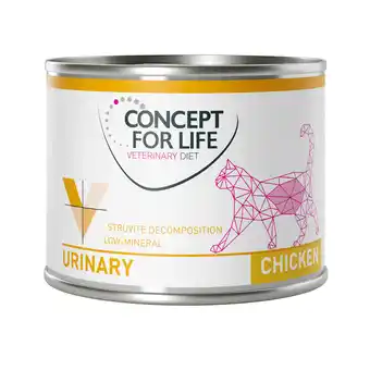 Zooplus 6x200g Concept For Life Vet Urinary Kip Katten Natvoer aanbieding