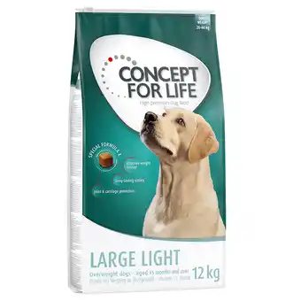 Zooplus 2 x 12 kg / 2 x 4 kg Concept for Life voor een speciale prijs! - Large Light (2 x 12 kg) aanbieding