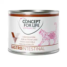 Zooplus 6x200g Concept For Life Vet Gastro Intestinal Katten Natvoer aanbieding