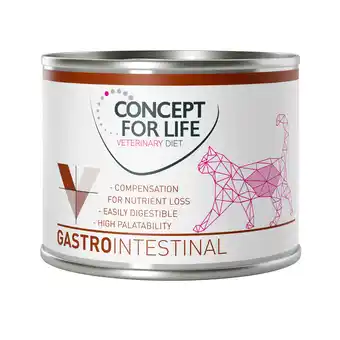 Zooplus 6x200g Concept For Life Vet Gastro Intestinal Katten Natvoer aanbieding