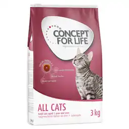 Zooplus 3 kg Concept for Life Kattenvoer voor een speciale prijs! - All Cats aanbieding