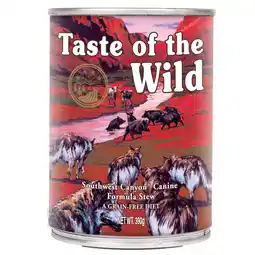 Zooplus 4 + 2 Gratis! Taste of the Wild 6 x 390 g - Southwest Canyon Canine Hondenvoer aanbieding