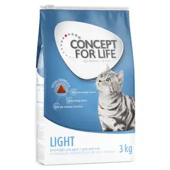 Zooplus 3 kg Concept for Life Kattenvoer voor een speciale prijs! - Light Adult aanbieding