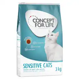 Zooplus 3 kg Concept for Life Kattenvoer voor een speciale prijs! - Sensitive Cats aanbieding