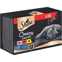 Zooplus 40% korting! 2 x SHEBA Creamy Snacks - Creamy Snacks Multipak (36 x 12 g) aanbieding