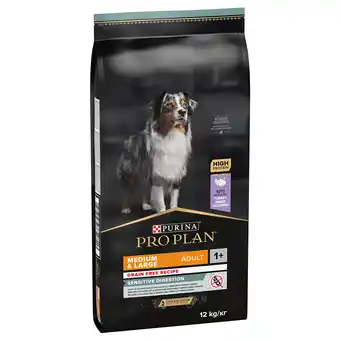 Zooplus 12 kg Medium & Large Adult Sensitive Digestion Graanvrij Purina Pro Plan aanbieding