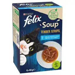 Zooplus 24 + 6 gratis! 30 x 48 g Felix Soup - Filet: Verschillende smaken uit het water aanbieding