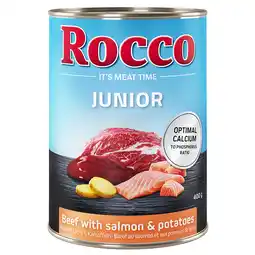 Zooplus 6x400 g Rocco Junior Rund met Zalm & Aardappelen Honden Natvoer aanbieding