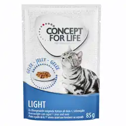 Zooplus 48x85g Light Cats in Gelei Concept for Life Kattenvoer aanbieding