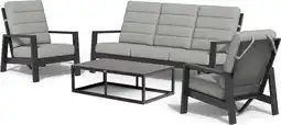 Intratuin Tierra Outdoor 5-zits loungeset met loungestoelen Queens met Rio antraciet aanbieding