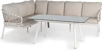 Intratuin Tierra Outdoor 5-zits lounge diningset Natal crème links aanbieding