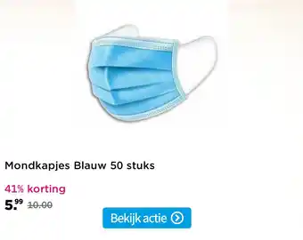 Plein.nl Mondkapjes Blauw 50 stuks aanbieding