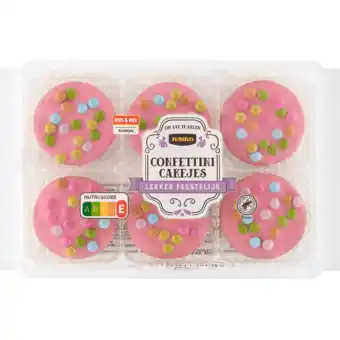 Jumbo Jumbo Confettini Cakejes 6 Stuks aanbieding