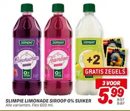 Dekamarkt Slimpie limonade siroop 0% suiker aanbieding