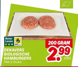 Dekamarkt Dekavers biologische hamburgers aanbieding