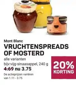 Ekoplaza VRUCHTENSPREADS OF MOSTERD aanbieding