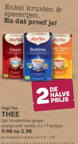 Ekoplaza Yogi Tea THEE aanbieding