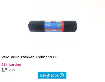 Plein.nl Vero Vuilniszakken Trekband 60 aanbieding