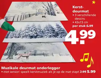 Ranzijn Muzikale deurmat onderlegger aanbieding