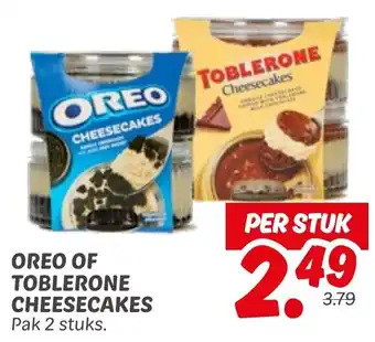 Dekamarkt Oreo of toblerone cheesecakes aanbieding