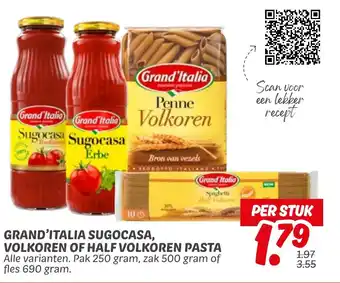 Dekamarkt Volkoren of half volkoren pasta aanbieding