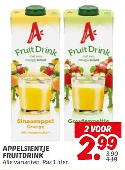 Dekamarkt Appelsientje fruitdrink aanbieding