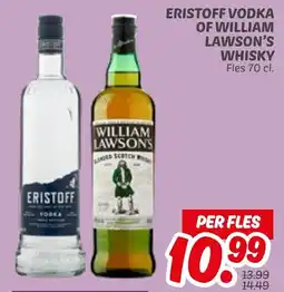 Dekamarkt Eristoff vodka of william lawson's whisky aanbieding