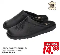 Dekamarkt Leren zweedse muilen aanbieding