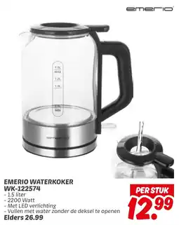 Dekamarkt Emerio waterkoker WK-122574 aanbieding