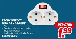 Dekamarkt Stopcontact duo randaarde aanbieding