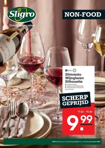 Sligro Slimresto Wijnglazen Silhouette aanbieding