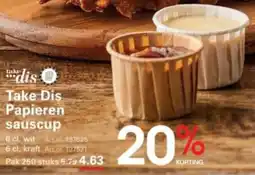 Sligro Take Dis Papieren sauscup aanbieding