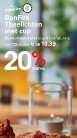 Sligro BonFire Theelichten met cup aanbieding