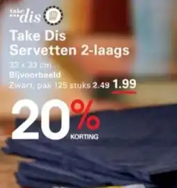 Sligro Take Dis Servetten 2 laags aanbieding