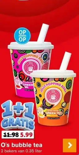 Hoogvliet O's bubble tea aanbieding